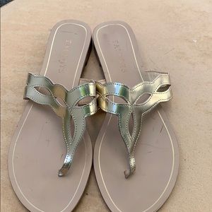 Talbots Metallic Sandal Size 8